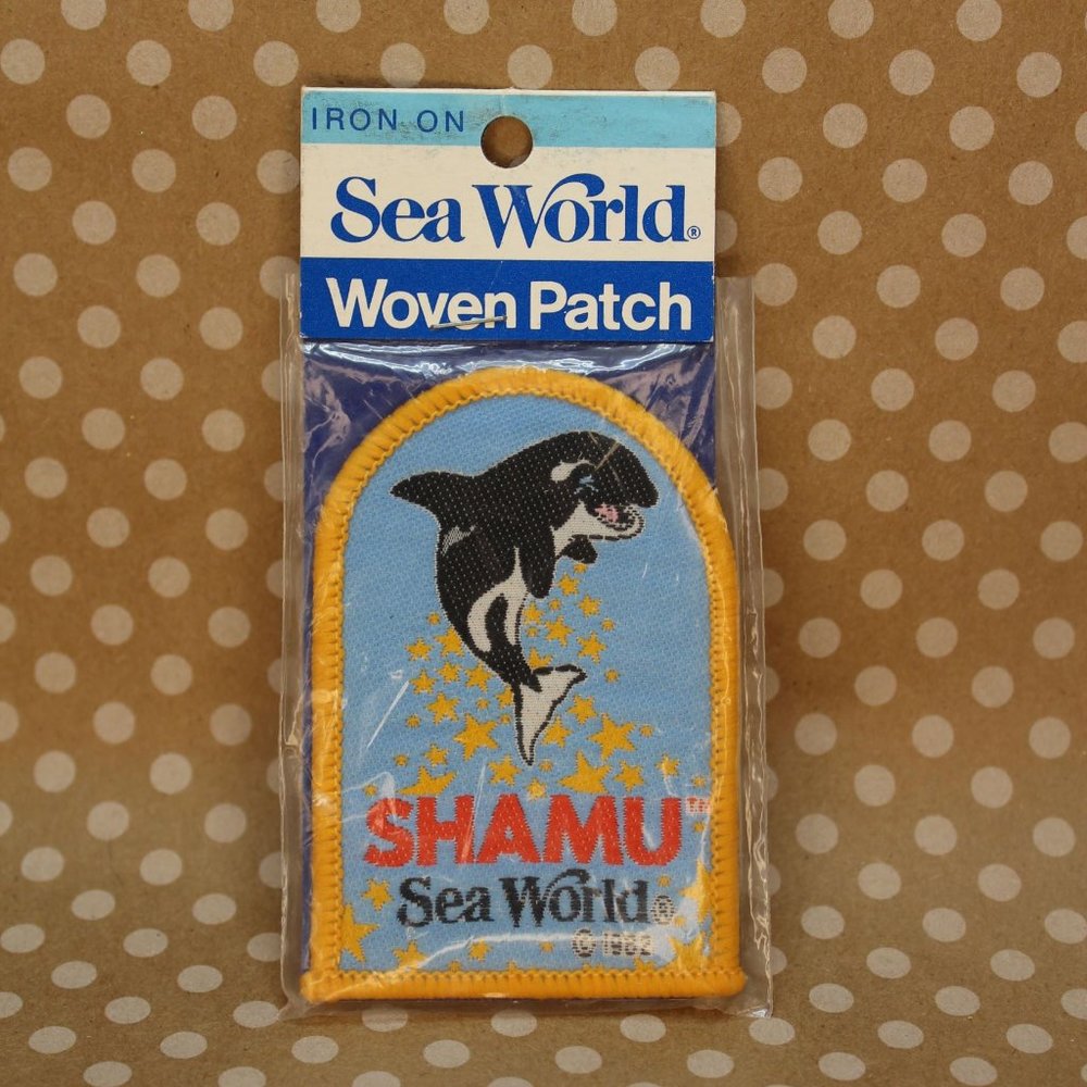 NOS - NWT - True Vintage 1982 Sea World Shamu Iron On Patch